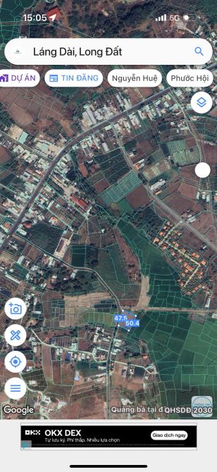 BÁN ĐẤT LÁNG DÀI - XÃ ĐẤT ĐỎ - TP HCM; VIEW RUỘNG LÚA SIÊU ĐẸP 🌈🌈🌈DT 2000m2 - 3