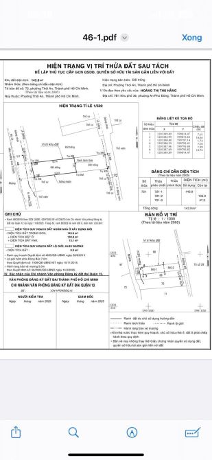 Đất thổ cư đường THẠNH XUÂN 25 Q12 dt 7x20 tiện xây biệt thự chỉ hơn 7 tỷ - 3