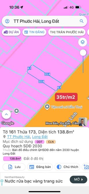 3 LÔ LIÊN KỀ MẶT TIỀN NGUYỄN VĂN LINH – TT PHƯỚC HẢI – ĐƯỜNG LỚN KINH DOANH BUÔN BÁN 1. - 3