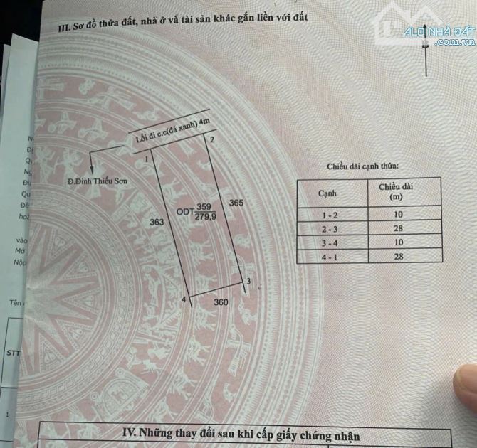 ✅ Bán 279m2 thổ + 283m2 lúa đường 4m hẽm Đinh Thiếu Sơn , Phường 7 , TP Tân An _ 10x56m2 - 4