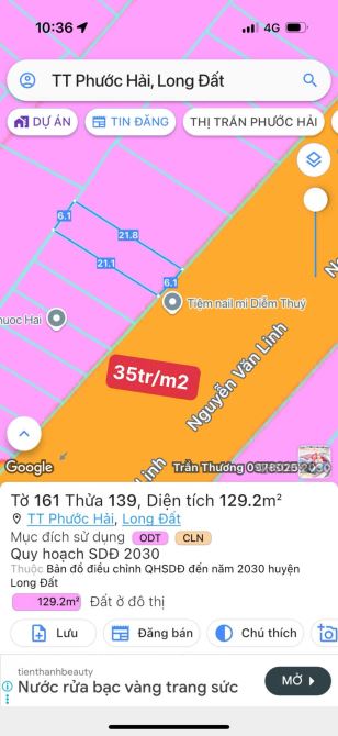 3 LÔ LIÊN KỀ MẶT TIỀN NGUYỄN VĂN LINH – TT PHƯỚC HẢI – ĐƯỜNG LỚN KINH DOANH BUÔN BÁN 1. - 4