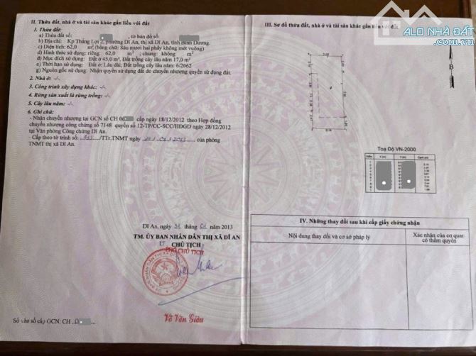 Bán nhà 2,3 tỷ ngay chợ Dĩ An 1 chỉ 300m, p.Dĩ An, Tp.Dĩ An M7761 - 5