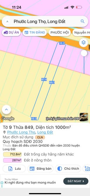 NGAY HỒ SUỐI MÔN - XÃ ĐẤT ĐỎ - TP HCM ( Phước Long Thọ - Đất Đỏ, BRVT) 🌈🌈🌈DT 1000m2 nga - 5