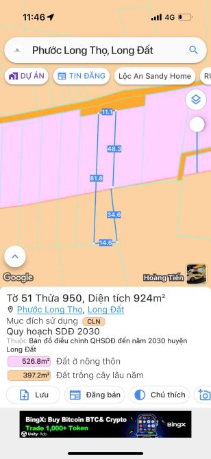 2 LÔ LIÊN KỀ -  XÃ ĐẤT ĐỎ - TP HỒ CHÍ MINH; KHU TOÀN NHÀ VƯỜN BIỆT THỰ 🌈🌈🌈DT 930M2/ lô - 6