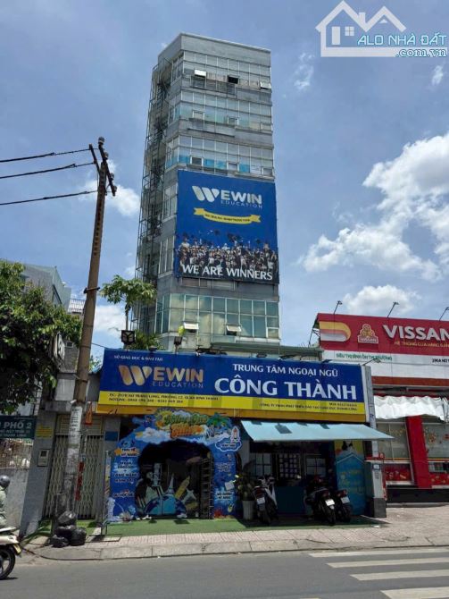 Bán tòa nhà góc 2 mặt tiền Nơ Trang Long P12 Bình Thạnh, DT 10x16.5m, 8 tầng, giá 38 tỷ