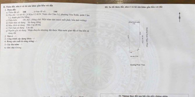 Cần bán gấp 1 lô đất đẹp đường Phan Thao và Đoàn Ngọc nhạc