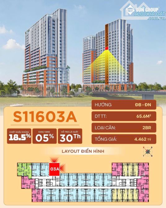 Siêu Hiếm , căn 2pn+ dự án Sun Spana view sông giá chỉ 3ty6 thanh toán nhanh