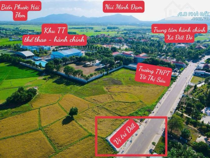 GÓC 2 MẶT TIỀN đường LÊ DUẨN - NGAY TRUNG TÂM HÀNH CHÍNH XÃ ĐẤT ĐỎ 300m  🌈DT 483.7m2