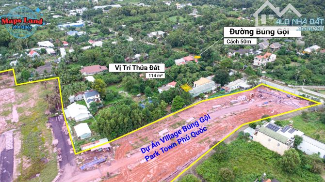 Bán Đất 114m2 Đường Búng Gội Gần Biển Ông Lang Phú Quốc