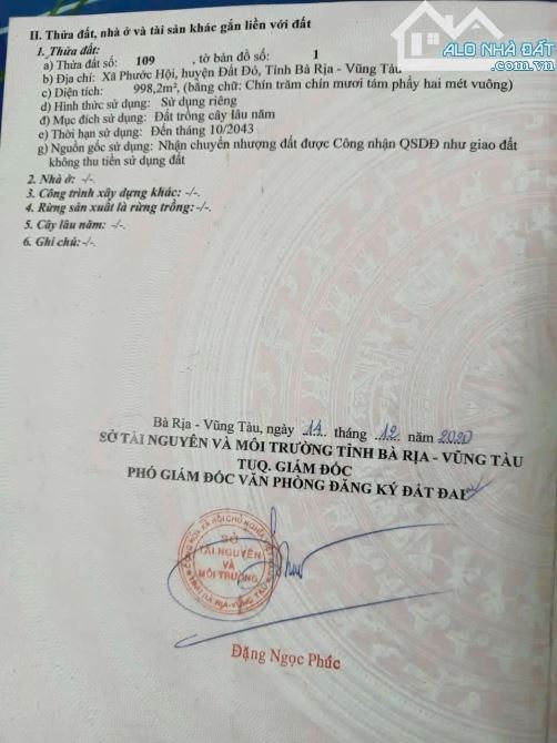 🏡 Đất nhà vườn 998m², thổ cư 200m², mặt tiền Nguyễn Huệ, Đất Đỏ BRVT, cách biển 10p, 3.5