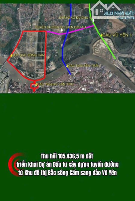 Khu A – Bắc Sông Cấm đang bùng nổ theo tuyến đường 36m