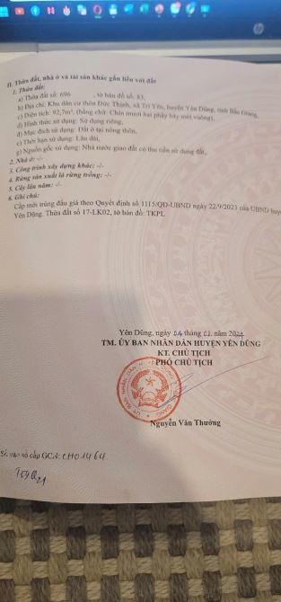 🏡 Bán lô đất  đấu  giá tỉnh  mặt   tỉnh lộ 299B –giá chỉ hơn 2ty .  Yên Dũng, Bắc Giang