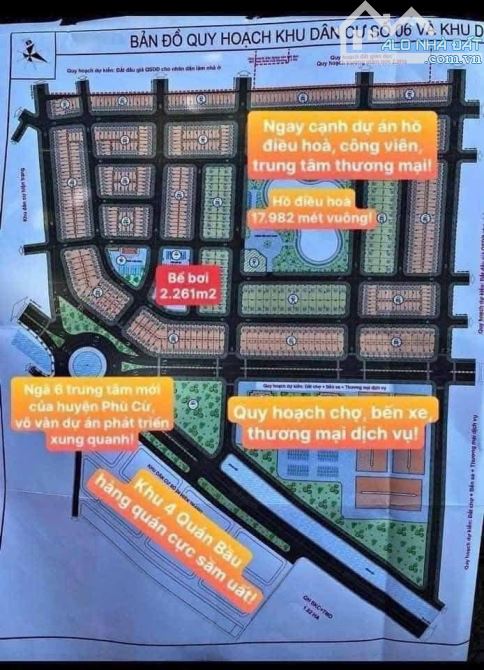 BÁN LÔ ĐẤT ÁP GÓC TẠI KHU 6- TỐNG PHAN- PHÙ CỪ - HƯNG YÊN - 1