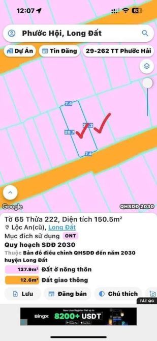 🌊 Thanh lý lô liền kề ven biển Lộc An – 150m² full thổ cư, cách biển 2 phút, giá chỉ 1.23 - 1