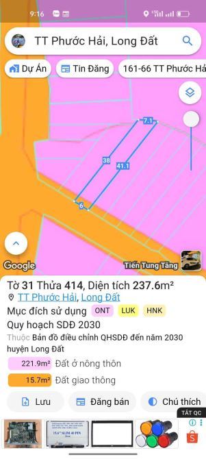 🏖️ Bán lô đất 237m² gần biển Phước Hải – có tường rào kiên cố, chỉ 1,5 tỷ 💎 - 1