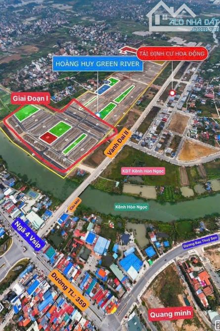 Bán 2 lô liền kề tại TĐC Hoa Động đối diện Hoàng Huy- Thuỷ Nguyên 60m giá chỉ 3,4x tỷ - 2