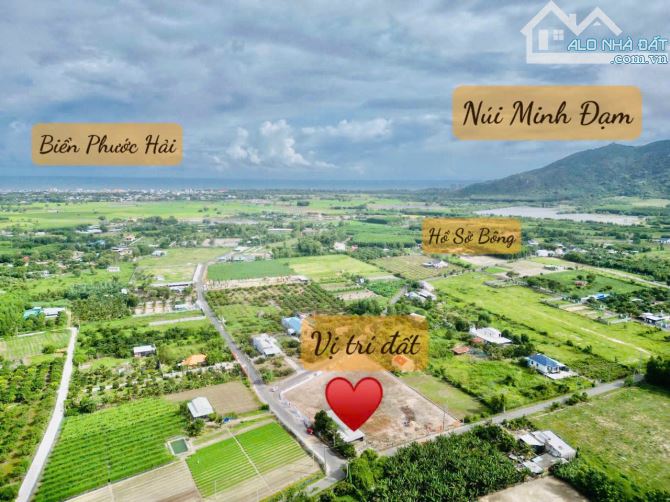 Tt Phước Hải-248m2- 12mx27m-80 thổ cư- hướng đông nam- khu dân cư-bao cổng rào đẹp-giá 2tx - 2