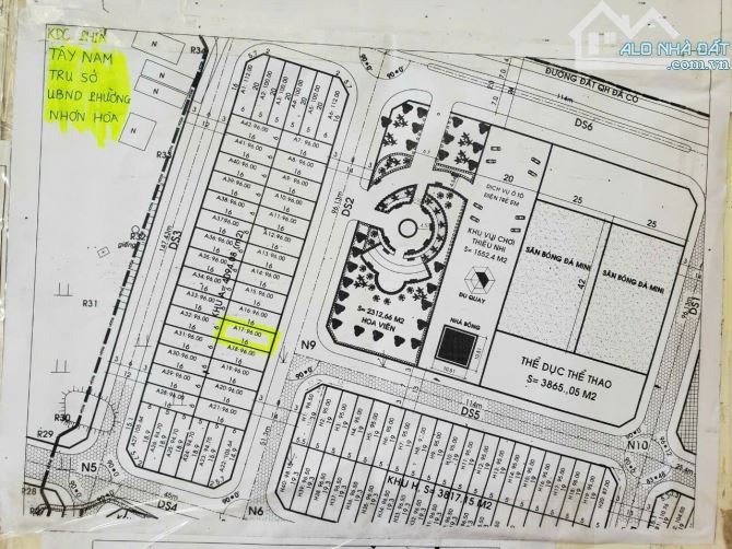 Bán đất 96m2 khu QH dân cư,phía tây ,ubnd phường nhơn  hòa,tx An Nhơn, Bình Định - 2