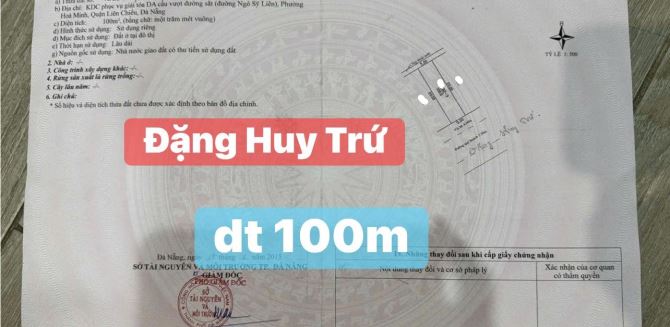 💎Chính chủ gửi bán lô đất MT đường Đặng Huy Trứ.Đà Nẵng - 2