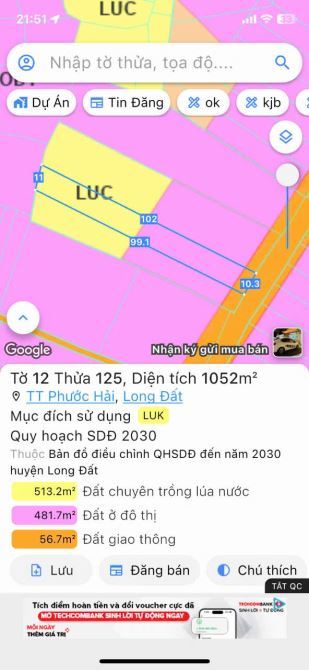 🏡 Đất 1050m² Phước Hải, thổ cư 60m², cách tỉnh lộ 44B 80m, sổ sẵn, giá chỉ 3.3 tỷ 💰 - 2