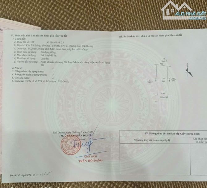 Bán lô đất vũ công đán phường tứ minh gần khu công nghiệp đại an hải dương - 3
