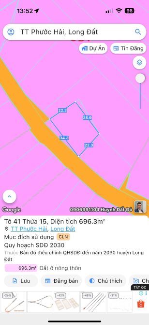 💎 BÁN GẤP LÔ ĐẤT NHÀ VƯỜN 696m² – TRUNG TÂM THỊ TRẤN PHƯỚC HẢI, BRVT 🌴 - 3