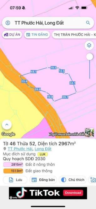 🌿 Bán gấp lô đất 2.967m² mặt tiền Tôn Thất Thuyết – trung tâm Phước Hải, chỉ 989 triệu - 3
