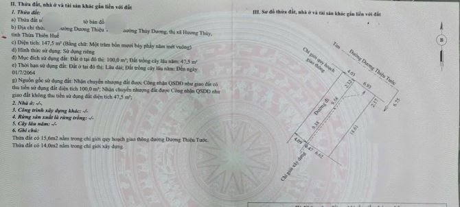 Bán lô góc 2 măt tiền Dương Thiệu Tước, View Bến xe Phía Nam giá rẻ 2.6x tỷ - 3