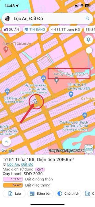 🌊 Bán đất ven biển Lộc An – 200m² full thổ cư, hướng Đông Nam, giá 1,6 tỷ ✅ - 3