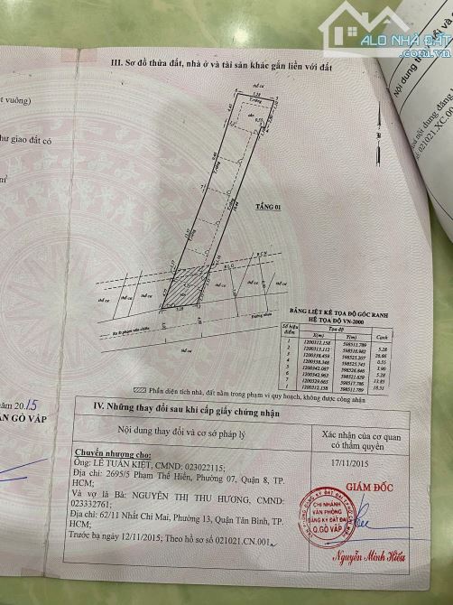Bán nhà hẻm xe bồn đg Số 59,P14,GV, 5,3 x 33. - 3