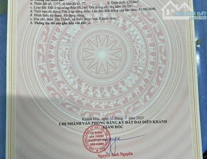 Bán đất Suối Tiên giá rẻ mặt tiền đường nhựa liên thôn gần Hương Lộ 39 - 3