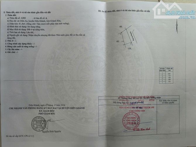 Bán lô đất ngang 13m Diên An -Diên Khánh chỉ 1 tỷ3 - 3