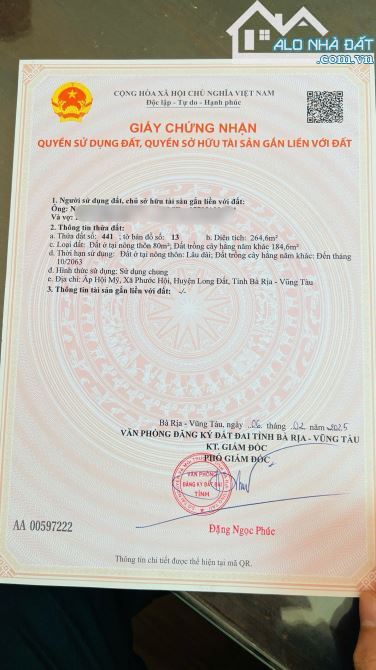 🌊 3 Lô Đất Mặt Tiền Phước Hội – Long Đất, BRVT – Gần Biển, Giá Tốt 🏡 - 3