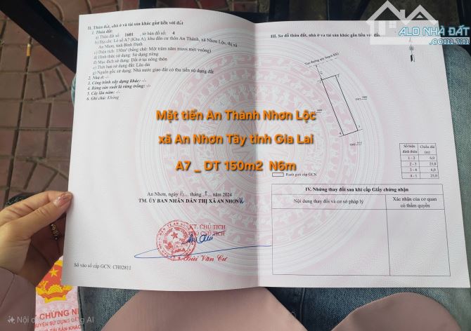 Bán Đất Mặt Tiền Trung Tâm An Thành, Nhơn Lộc, xã An Nhơn Tây - DT 150m² Giá 980 Triệu - 3