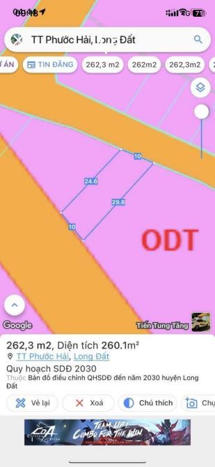 🌴 Đất Phước Hải 270m² (80m² thổ cư) – Gần biển, vườn dừa, giá 2.2 tỷ 💚 - 3