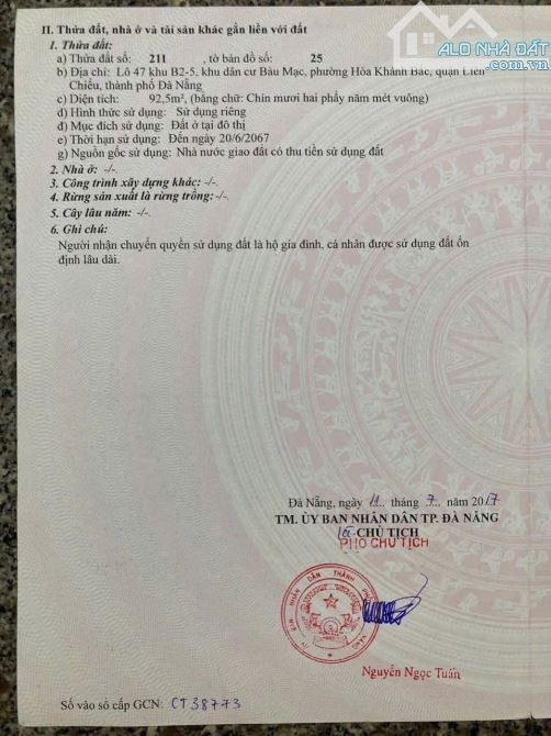 📌📌📌LÀM VIỆC TRỰC TIẾP GIÁ TỐT !!! Bán lô mặt tiền bàu mạc 20 - 3