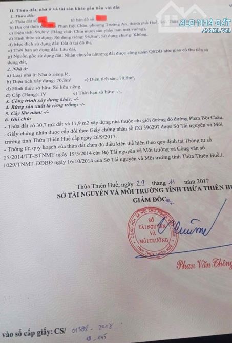Cần bán mặt tiền Kinh Doanh Phan Bội Châu, Trường An, TP Huế Giá rẻ 6.5x tỷ - 4