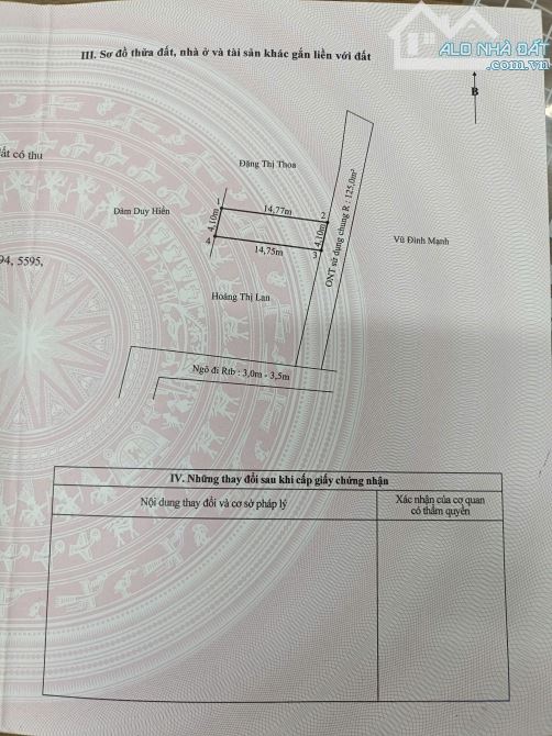 📢 Bán đất trung tâm Lâm Động ngõ oto 1ty1xx - Diện tích: 60m2 , ngang 4,1m - Hướng : Đông - 4