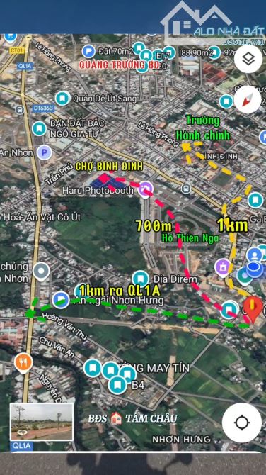 Bán đất mặt tiền Chu Văn An, Phường An Nhơn Đông, Tỉnh Gia Lai Dt 100m² Giá 1 tỉ 350 triệu - 4