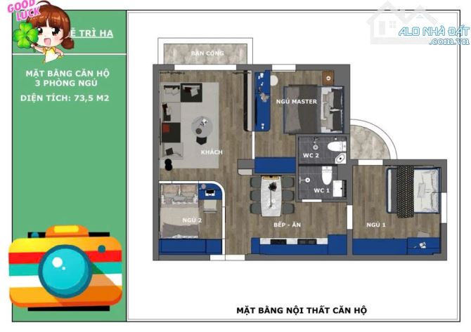 CC MỄ TRÌ HẠ - VIEW TT QUỐC GIA - 75M - 3N - 2 WC - 6.1 Tỷ - 4
