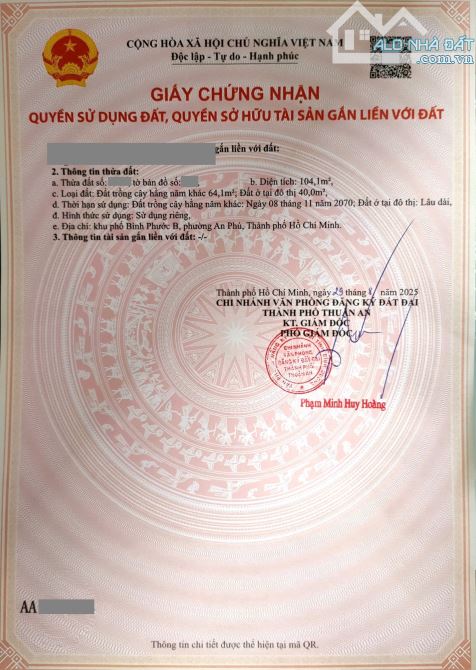 2,35Tỷ TL🔥Bán đất 104,1m2 Mặt Tiền đường Bình Chuẩn 37 p.Bình Chuẩn, Tp.Thuận An - 5