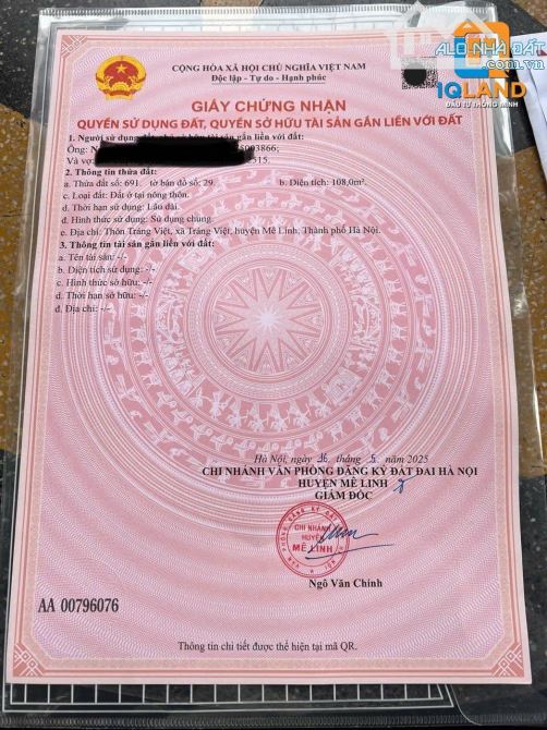 108m2 Tráng Việt-Mê Linh-Hà Nội giá siêu rẻ - 5