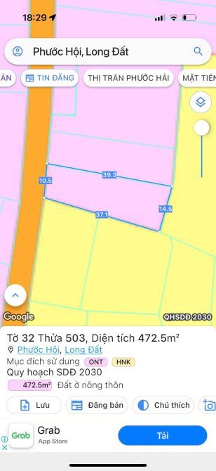 🌴 Bán đất Phước Hội – Long Đất BRVT, gần biển Phước Hải, 472m², giá chỉ 2.5 tỷ 🌊 - 5