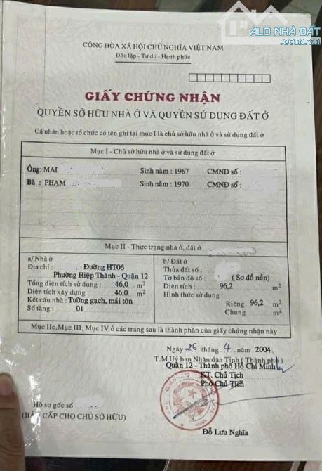 NHÀ MẶT TIỀN GIÁ 6,5 TỎI, 100M2, 3 TẦNG MT ĐƯỜNG HT06, HIỆP THÀNH Q12. - 5