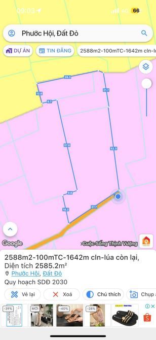 🏞️ BRVT Phước Hội 2588m², cách biển 3km, đất ở 100m², giá chỉ 1.3 tỷ/sào, đầu tư siêu - 6