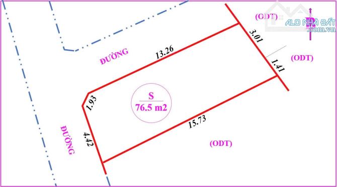 BÁN LÔ ĐẤT ĐẸP – PHƯỜNG HƯNG PHÚC, PHƯỜNG TRƯỜNG VINH 76,5m2 TÂY NAM