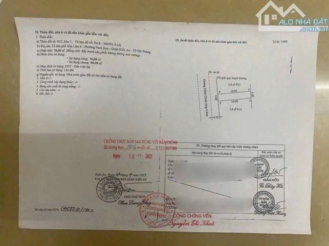 Bán lô đất mặt đường Chiêu Chinh, Kiến An