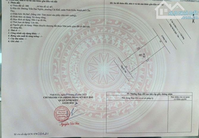 CẶP NỀN ĐẸP ĐƯỜNG TRẦN ĐẠI NGHĨA, CÁI KHẾ, CẦN THƠ