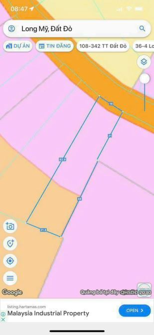 🏞️ Bán Đất Long Mỹ, Đất Đỏ 1473m², Cách Biển 3km, View Núi Minh Đạm, Giá 4.5 Tỷ