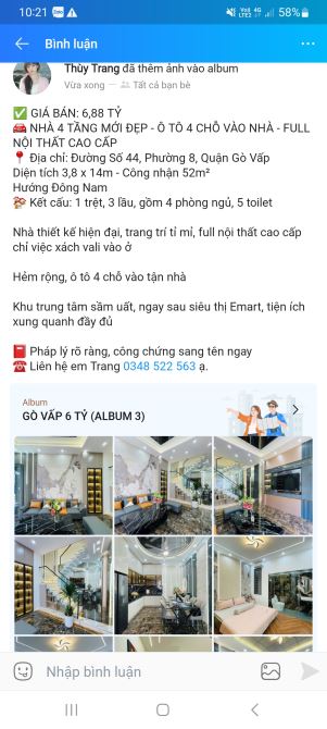Siêu phẩm 4 tầng khu đồng bộ gara ô tô trong nhà 52m2 phường 14 Gò Vấp